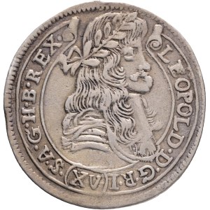 LEOPOLD I. 1657-1705 XV. Kreuzers 1678 KB Kremnica , Silver Ag. 6,28g 31mm KM#175, ÉH#1058