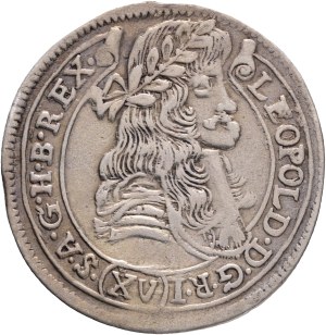 LEOPOLD I. 1657-1705 XV. Kreuzers 1678 KB Kremnica , Silver Ag. 6,28g 31mm KM#175, ÉH#1058