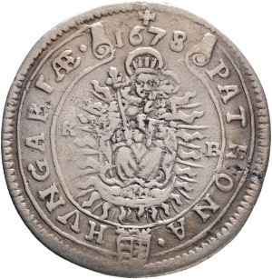 LEOPOLD I. 1657-1705 XV. Kreuzers 1678 KB Kremnica , Silver Ag. 6,28g 31mm KM#175, ÉH#1058