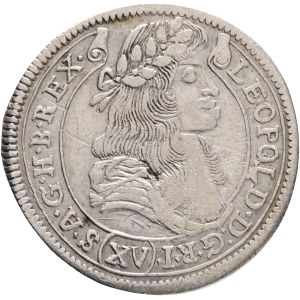 LEOPOLD I. 1657-1705 XV. Kreuzers 1679 KB Kremnica , Silver Ag. 5,52g 31mm KM#175, ÉH#1058