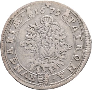 LEOPOLD I. 1657-1705 XV. Kreuzers 1679 KB Kremnica , Silver Ag. 5,52g 31mm KM#175, ÉH#1058