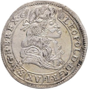 LEOPOLD I. 1657-1705 XV. Kreuzers 1682 KB Kremnica , Silver Ag. 6,24g 31mm KM#175, ÉH#1060