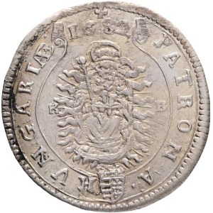 LEOPOLD I. 1657-1705 XV. Kreuzers 1682 KB Kremnica , Silver Ag. 6,24g 31mm KM#175, ÉH#1060