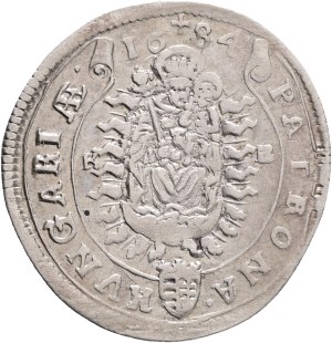 LEOPOLD I. 1657-1705 XV. Kreuzers 1684 KB Kremnica , Silver Ag. 6,09g 31mm KM#175, ÉH#1060