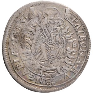 LEOPOLD I. 1657-1705 XV. Kreuzers 1685 KB Kremnica , Silver Ag. 6,01g 30mm ÉH#1063