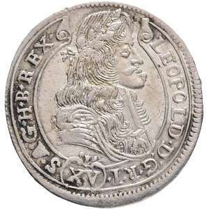 LEOPOLD I. 1657-1705 XV. Kreuzers 1686 KB Kremnica , Silver Ag. 5,67g 30mm ÉH#1063