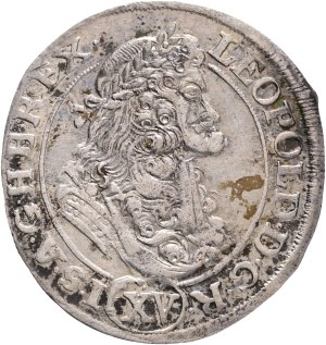 LEOPOLD I. 1657-1705 XV. Kreuzers 1691 KB Kremnica , Silver Ag. 5,77g 30mm KM#209, ÉH#1064a