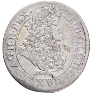 LEOPOLD I. 1657-1705 XV. Kreuzers 1692 KB Kremnica , Silver Ag. 6,24g 30mm KM#209, ÉH#1064a