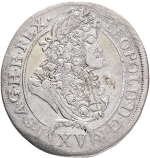 LEOPOLD I. 1657-1705 XV. Kreuzers 1692 KB Kremnica , Silver Ag. 6,24g 30mm KM#209, ÉH#1064a