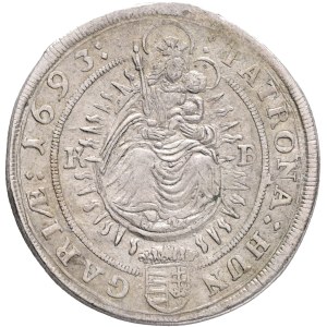 LEOPOLD I. 1657-1705 XV. Kreuzers 1693 KB Kremnica , Silver Ag. 6,06g 30mm KM#209, ÉH#1064A var. LEOPOLDUS