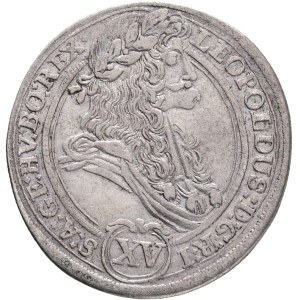 LEOPOLD I. 1657-1705 XV. Kreuzers 1694 KB Kremnica , Silver Ag. 5,70g 30mm KM#209, ÉH#1064A var. LEOPOLDUS