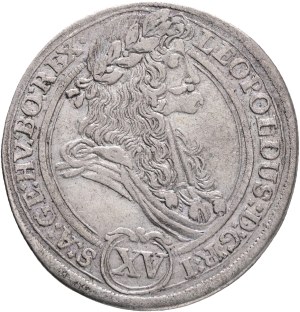 LEOPOLD I. 1657-1705 XV. Kreuzers 1694 KB Kremnica , Silver Ag. 5,70g 30mm KM#209, ÉH#1064A var. LEOPOLDUS