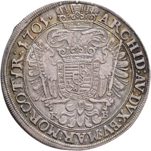 LEOPOLD I. 1657-1705 1/2 Thaler 1701 K.B. Kremnica ÉH#1045, KM#251 Ag. 14,42g 35,5mm R!