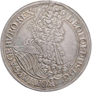 LEOPOLD I. 1657-1705 1 Thaler 1695 Vienna , KM# 1275.4, Herinek# 593-595, Dav EC II# 3229-3229A Ag. 28,20mm 47mm,