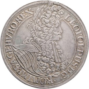 LEOPOLD I. 1657-1705 1 Thaler 1695 Vienna , KM# 1275.4, Herinek# 593-595, Dav EC II# 3229-3229A Ag. 28,20mm 47mm,