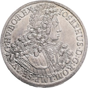 JOSEPH I. 1705-1711 1 Thaler 1707, Hall Silver Ag.875 28,76g 42mm, KM#1438.1 cleaned