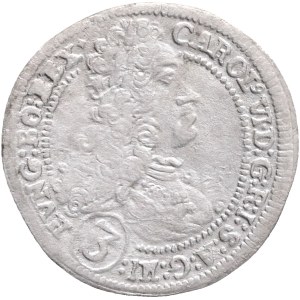 CHARLES VI. 1711-1740 3 Kreuzers 1714 St.Veit, Silver Ag. 1,16g 20mm , KM#1541 R!!!