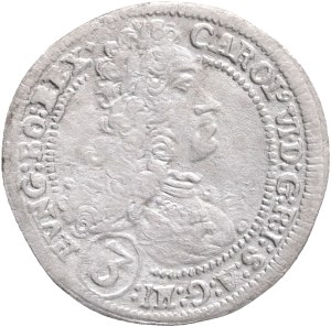 CHARLES VI. 1711-1740 3 Kreuzers 1714 St.Veit, Silver Ag. 1,16g 20mm , KM#1541 R!!!