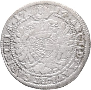 CHARLES VI. 1711-1740 3 Kreuzers 1714 St.Veit, Silver Ag. 1,16g 20mm , KM#1541 R!!!