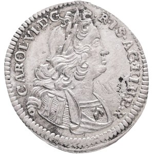 CHARLES VI. 1711-1740 3 Kreuzers 1726 Breslau, Silver Ag. 1,72g 21mm , KM#804