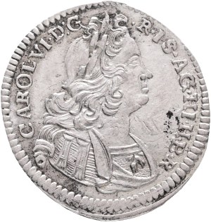CHARLES VI. 1711-1740 3 Kreuzers 1726 Breslau, Silver Ag. 1,72g 21mm , KM#804
