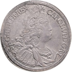 CHARLES VI. 1711-1740 1/2 Thaler 1724 Tyrol Hall, KM#1616 Ag. 13,83g 39mm