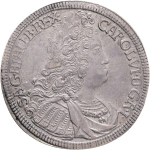 CHARLES VI. 1711-1740 1/2 Thaler 1724 Tyrol Hall, KM#1616 Ag. 13,83g 39mm