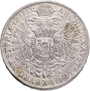 CHARLES VI. 1711-1740 1 Thaler 1713 Graz, Ag.875 28,5g 43mm, KM# 1551, Dav EC III# 1039 RR!