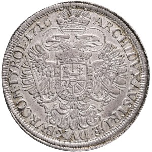 CHARLES VI. 1711-1740 1 Thaler 1716, Vienna , Ag. 28,72g 43mm,CNA#170a7