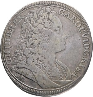 CHARLES VI. 1711-1740 1 Thaler 1723 FS, Prague , author F. Scharff, Silver Ag. 28,14g 43 mm, KM#700, R!