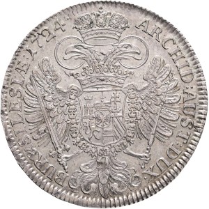 CHARLES VI. 1711-1740 1 Thaler 1724 Hall Silver Ag. 28,79g 43mm, KM#1594