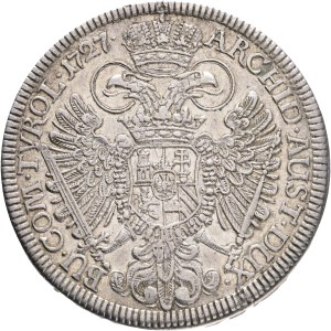 CHARLES VI. 1711-1740, 1 Thaler 1727 Hall, Ag. 28,79g 43mm , KM# 1617, Dav Aus# 1054