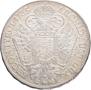 CHARLES VI. 1711-1740, 1 Thaler 1735 Vienna, Ag. 28,74g 43mm , KM# 1579.3, extraordinary specimen