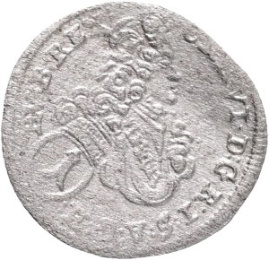 CHARLES III.(VI.) 1711-1740 1 Kreuzer 1717 NB Baia Mare (Romania) Silver Ag. 0,69g ÉH# 1207, H# 1637, KM# 293, RR!!