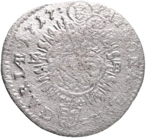 CHARLES III.(VI.) 1711-1740 1 Kreuzer 1717 NB Baia Mare (Romania) Silver Ag. 0,69g ÉH# 1207, H# 1637, KM# 293, RR!!
