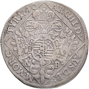 CHARLES III. VI. 1711-1740 1/4 Thaler 1740 N.B. Nagybanya, Husz#1624 Ag. 6,99g 31mm