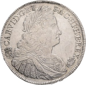 CHARLES III. (VI.) 1711-1740 1 Thaler 1736 KB Kremnica, KM#310, ÉH#1185 Ag. 28,76g 41mm