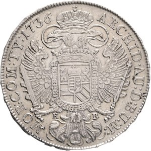 CHARLES III. (VI.) 1711-1740 1 Thaler 1736 KB Kremnica, KM#310, ÉH#1185 Ag. 28,76g 41mm