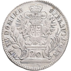 FRANCIS I. of LORRAINE 1745-1765, 20 Kreuzers 1761 NB Baia Mare , Silver Ag.583 6,54g 27mm, KM#2028, Schön DM#141, just.
