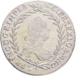 FRANCIS I. of LORRAINE, as co-ruler 1745-1765, 20. Kreuzers 1763 KB Kremnica , Silver Ag. 6,63g 27mm, ÉH#1290