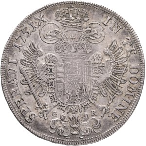 FRANCIS I. of LORRAINE 1745-1765 1/2 Thaler 1751*X GR, Graz, just, Ag. 13,99g 35mm, KM#2036