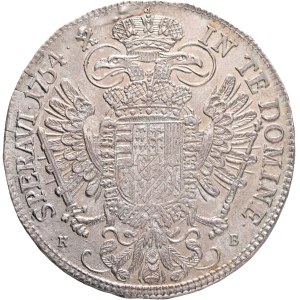 FRANCIS I. of LORRAINE 1745-1765 1 Thaler 1754 K.B. Kremnica, Husz#1787 Ag. 27,68g 40mm just.