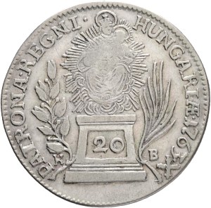 MARIA THERESIA 1740-1780, 20 Kreuzers 1763 KB Kremnica, Silver Ag.583 6,54g 28,2mm ÉH#1240, KM#366