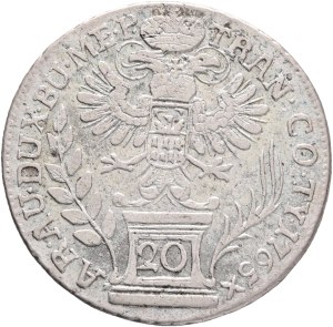 MARIA THERESIA 1740-1780, 20 Kreuzers 1765 coinage for Transylvania, Alba Lulia , Silver Ag.583 6,52g 27,3mm , ÉH# 620, KM# 634