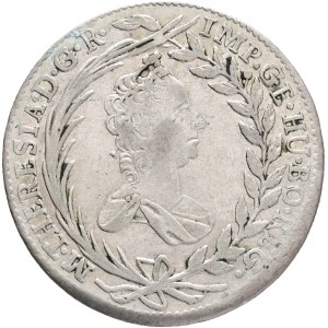 MARIA THERESIA 1740-1780, 20 Kreuzers 1765*x (small) , Silver Ag.583 6,66g 27,3mm KM#1814, With number 20 rouding rounding