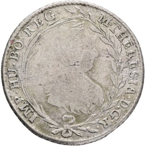 MARIA THERESIA 1740-1780, 20 Kreuzers 1779*x HG coinage for Transylvania, Alba Lulia, Silver Ag.583 6,53g 27,3mm , Huszár E#996, KM#648