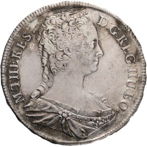 MARIA THERESIA 1740-1780 1 Thaler 1743 K.B. Kremnica var. Hair, KM#333, ÉH#1223 Ag.875 28,56g 41mm R!, edge, repair hinge