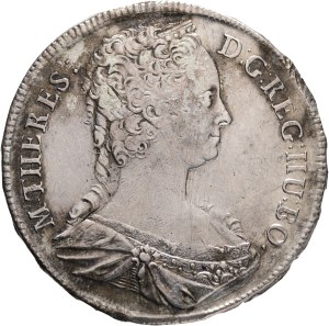 MARIA THERESIA 1740-1780 1 Thaler 1743 K.B. Kremnica var. Hair, KM#333, ÉH#1223 Ag.875 28,56g 41mm R!, edge, repair hinge