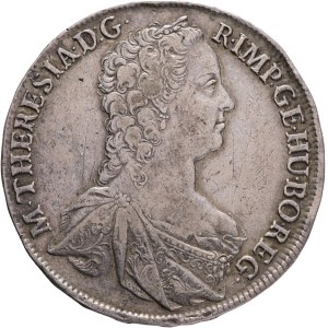 MARIA THERESIA 1740-1780 1 Thaler 1758 Prague, St.Joachim and Bohemia, Hal#1942 KM#787 Ag.875 27,94g 40mm RR!, edge