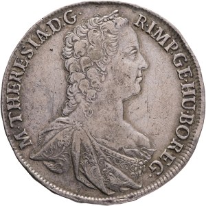 MARIA THERESIA 1740-1780 1 Thaler 1758 Prague, St.Joachim and Bohemia, Hal#1942 KM#787 Ag.875 27,94g 40mm RR!, edge